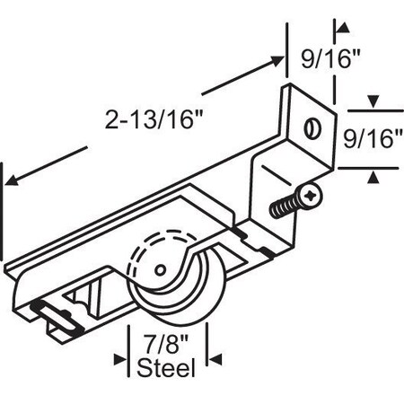 Strybuc Patio Door Roller Assembly 9-277
